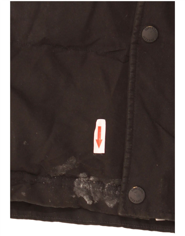 SUPERDRY muška podstavljena jakna s kapuljačom UK 36 mali crni poliester