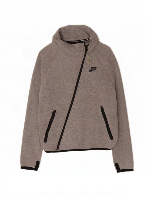 Nike ženski pulover s kapuljačom s patentnim zatvaračem UK 16 veliki sivi pamuk