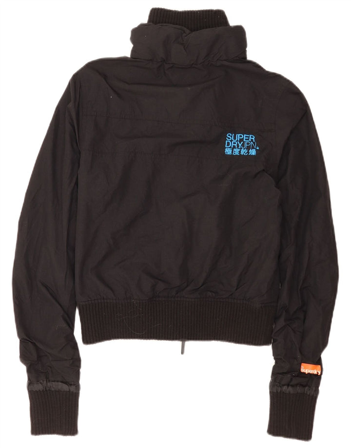 Superdry ženska bombaška jakna s grafičkim motivima UK 10 Mala crna najlonska
