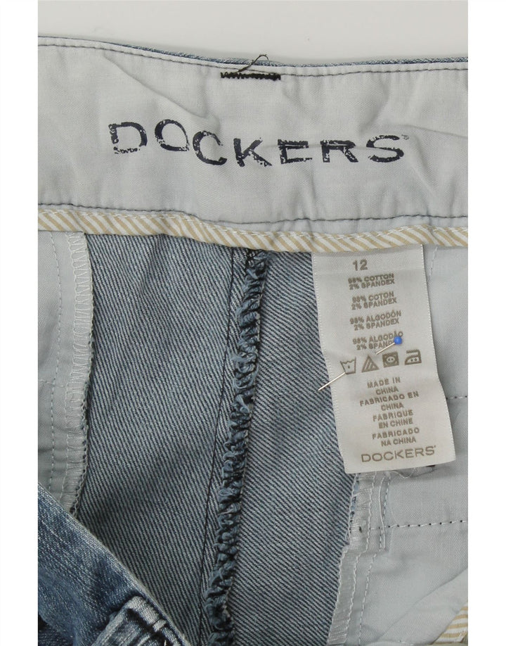 DOCKERS Womens Denim Shorts US 12 Large W34  Blue Cotton Vintage Dockers and Second-Hand Dockers from Messina Hembry 