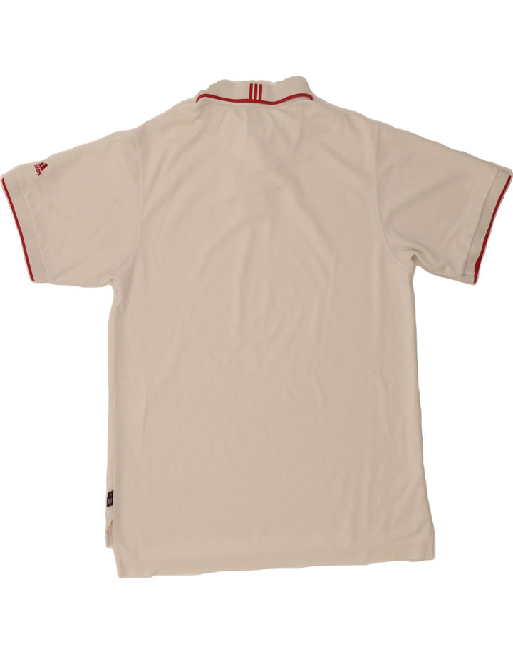 ADIDAS Mens Climalite Polo Shirt Large White Cotton Vintage Adidas and Second-Hand Adidas from Messina Hembry 
