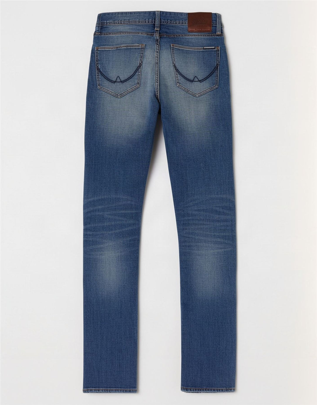 Superdry Mens Corporal Distressed Slim Jeans W31 L32 Plavi pamuk