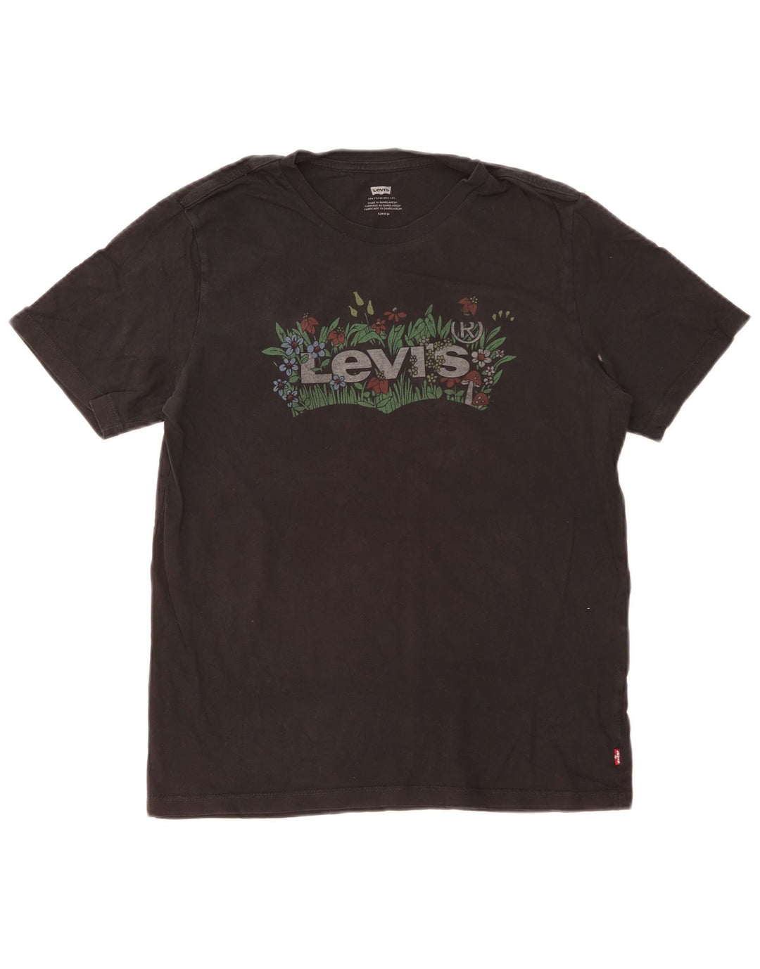 Levi's muška majica s grafičkim motivima, mala crna pamučna majica