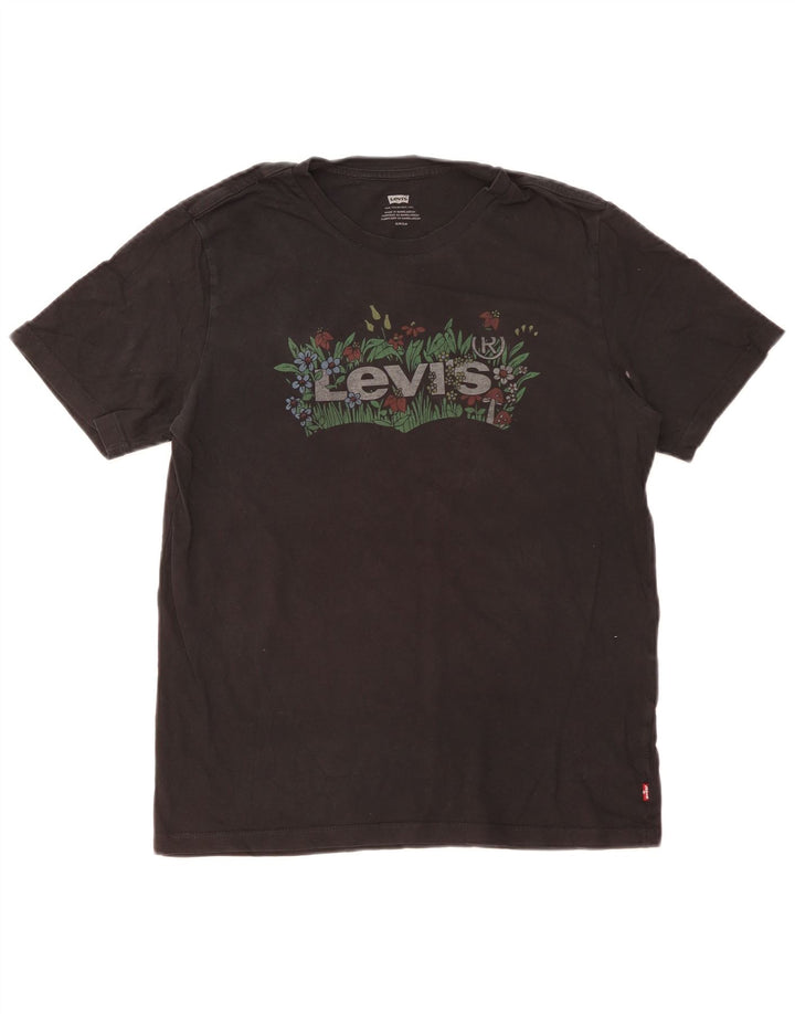 Levi's muška majica s grafičkim motivima, mala crna pamučna majica