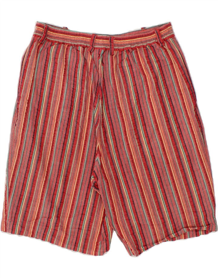 TRIUMPH Womens Chino Shorts IT 44 Medium W30 Multicoloured Striped Vintage Triumph and Second-Hand Triumph from Messina Hembry 