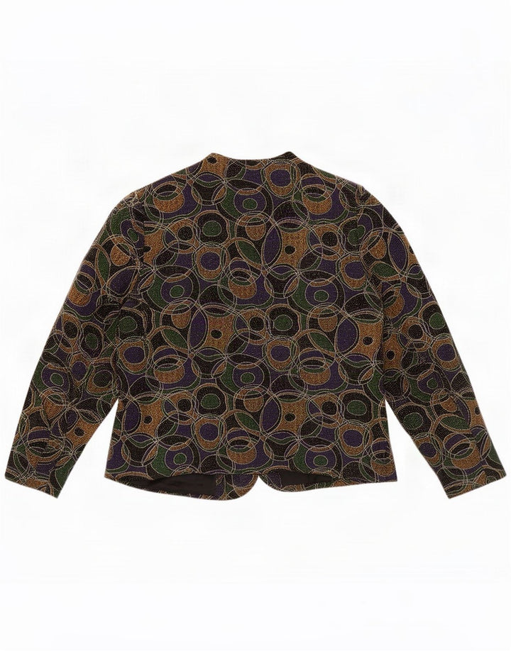 Vintage ženska jakna s abstraktnim uzorkom UK 16 Large Multicoloured