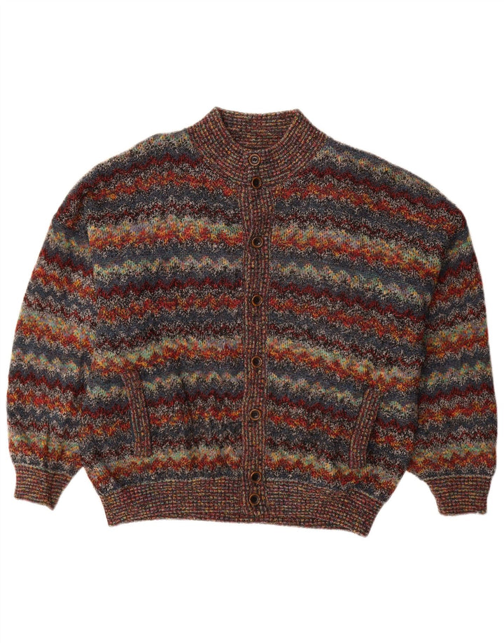 Vintage muški džemper 2XL vuneni raznobojni prugasti pulover