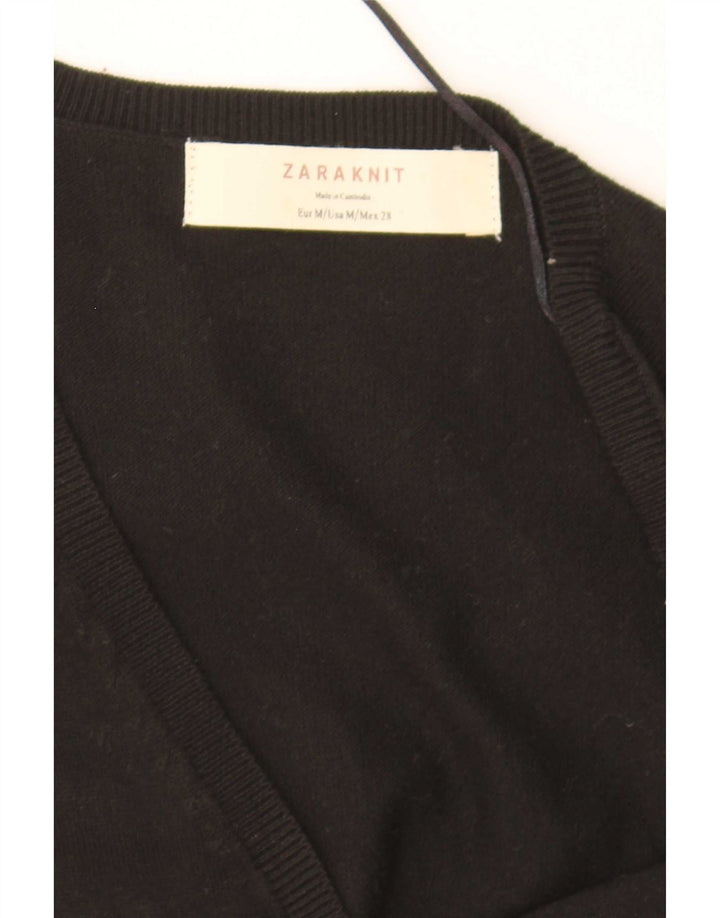 Zara ženski kardigan pulover UK 12 srednje crne boje