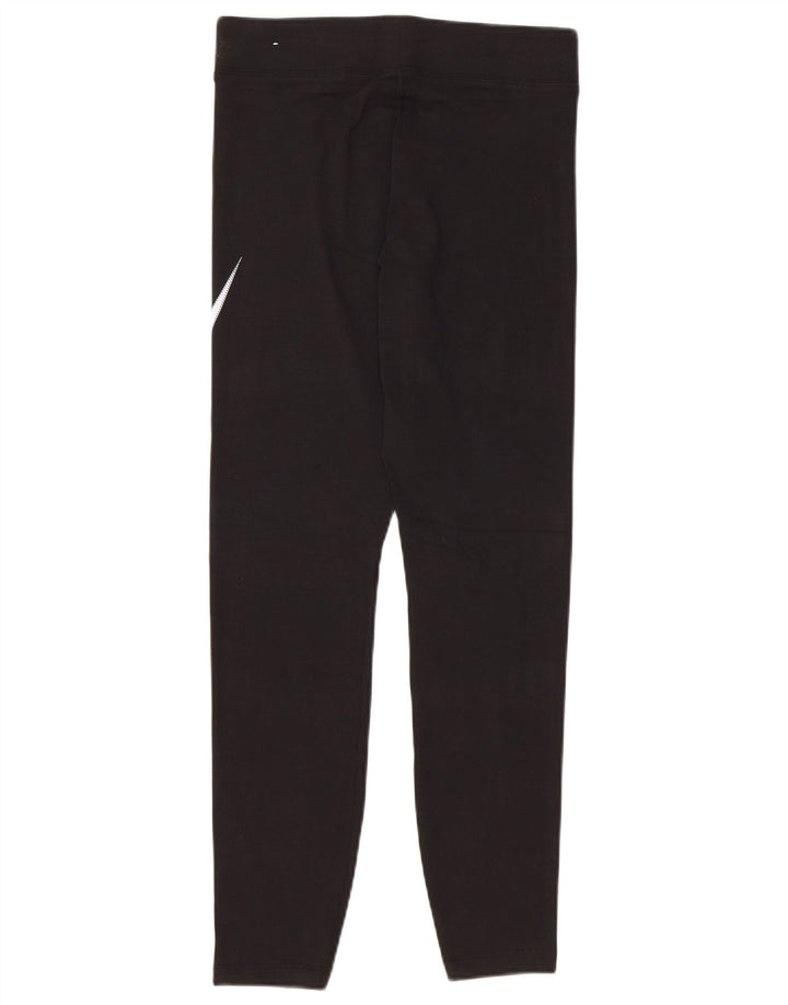 NIKE ženske grafičke tajice UK 12 Srednje crni pamuk