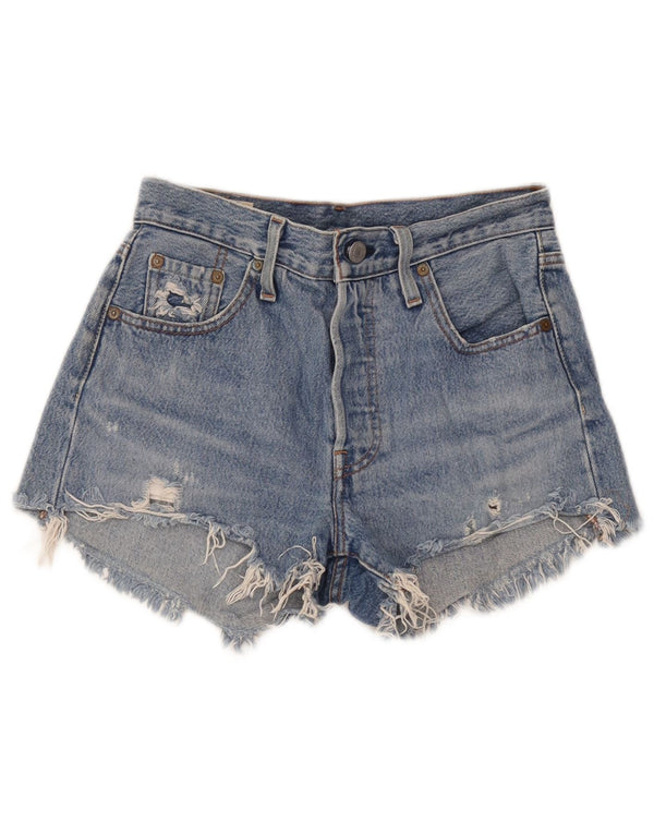 Levi's ženske 501 kratke traper kratke hlače W23 2XS, plavi pamuk