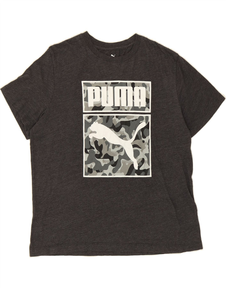 PUMA Mens Graphic T-Shirt Top Large Grey Cotton Vintage Puma and Second-Hand Puma from Messina Hembry 