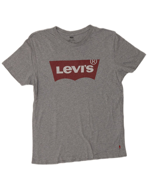 LEVI'S Mens Graphic T-Shirt Top Large Grey