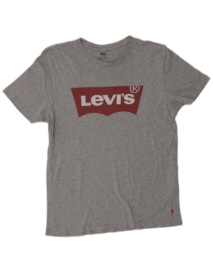 LEVI'S muška majica kratkih rukava s grafičkim motivima velika siva