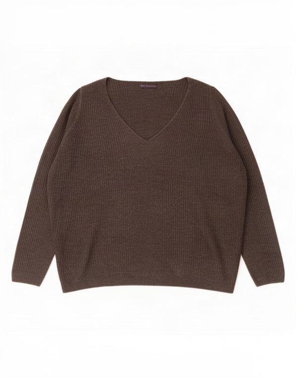 Marks & Spencer ženski pulover s velikim V-izrezom UK 20 2XL siva
