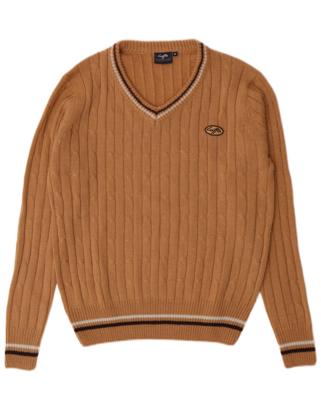 Lotto muški džemper s V-izrezom, srednje smeđi akril