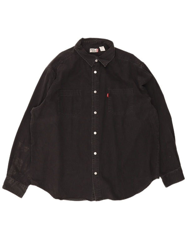 Levi's muška traper košulja 2XL crni pamuk