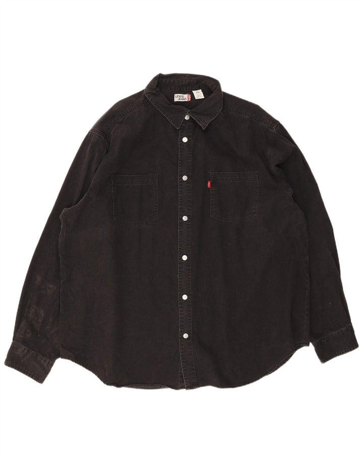 Levi's muška traper košulja 2XL crni pamuk