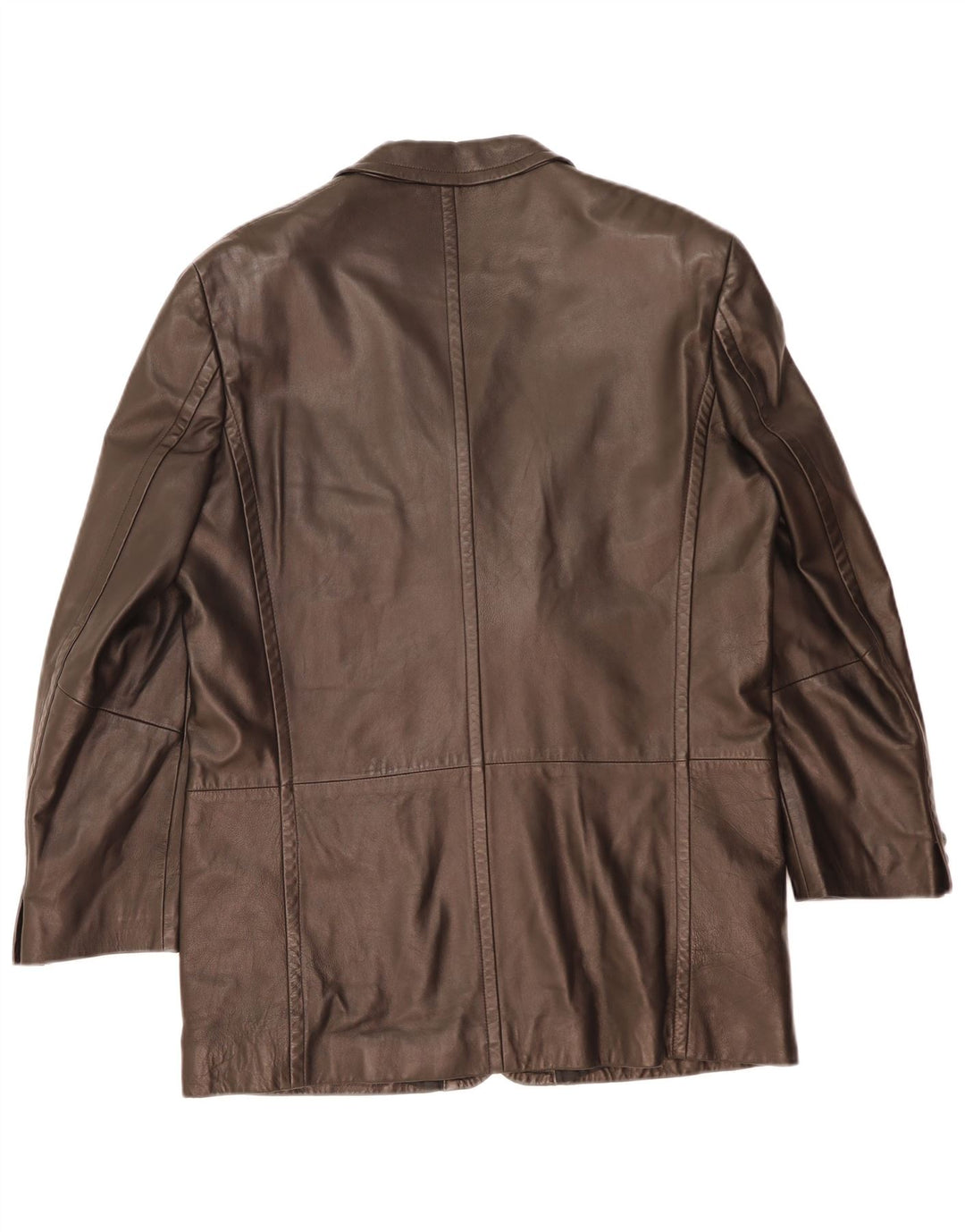 Hugo Boss muška kožna jakna sa 3 gumba EU 52 XL crna koža