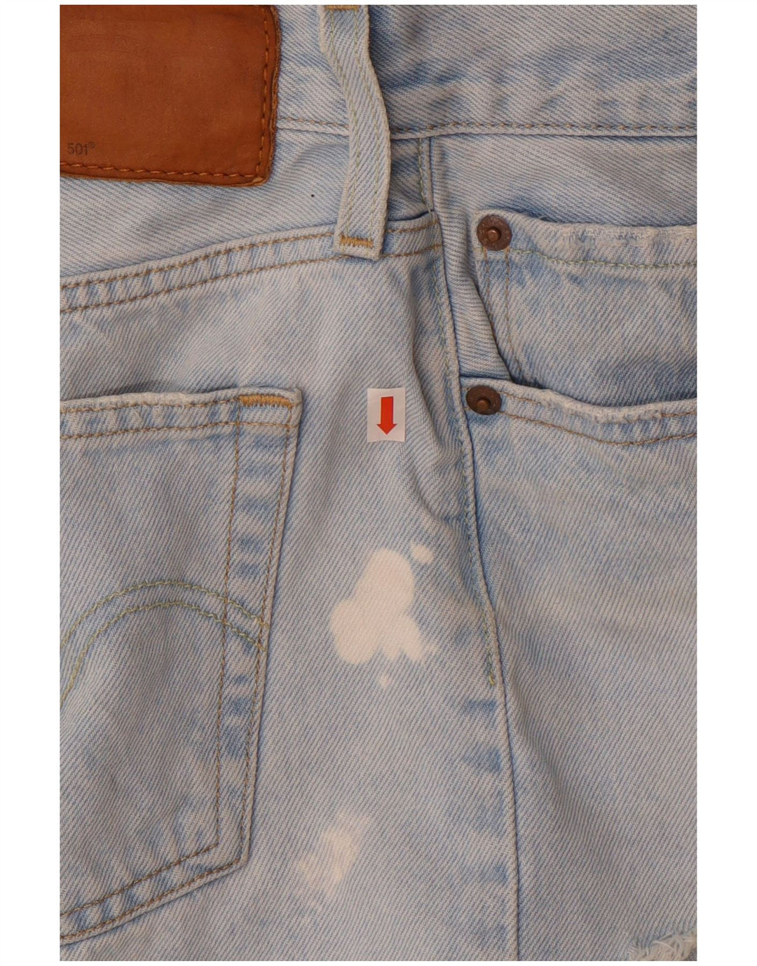 Levi's ženske kratke traper hlače 501 W27 male plave boje pamuka