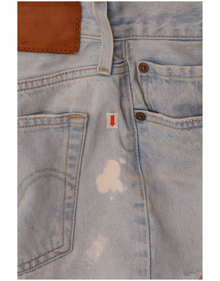 Levi's ženske kratke traper hlače 501 W27 male plave boje pamuka