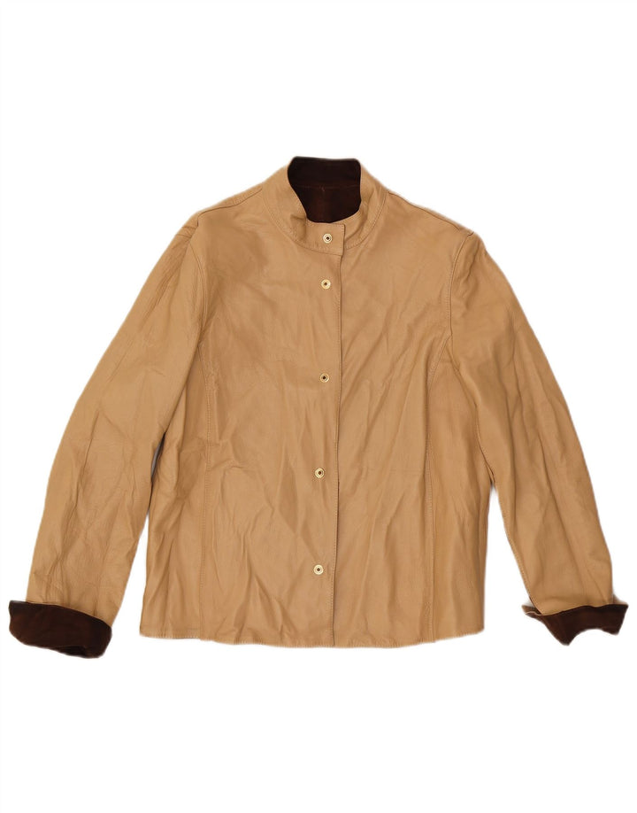 Vintage ženska dvosmjerna jakna IT 42 srednje smeđe boje