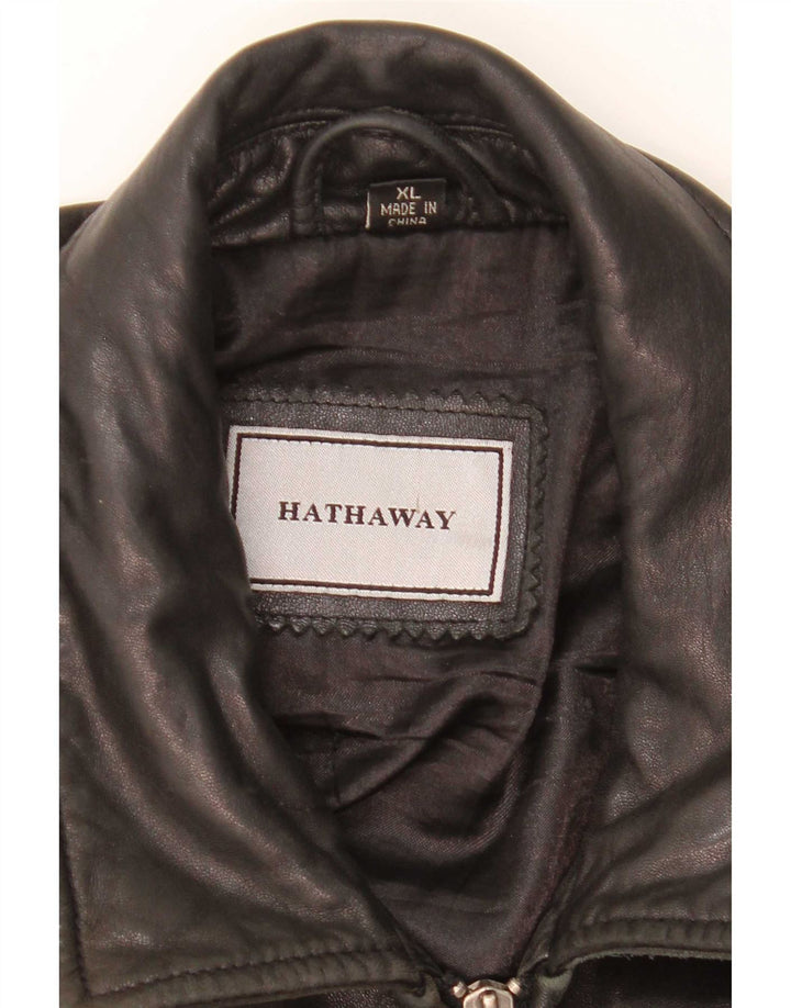 Hathaway muška kožna jakna UK 42 XL crna koža