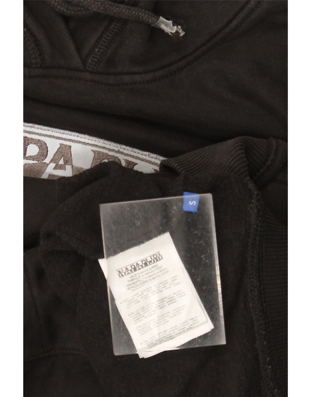 NAPAPIJRI Muška majica s kapuljačom Geographic Graphic Mali crni pamuk