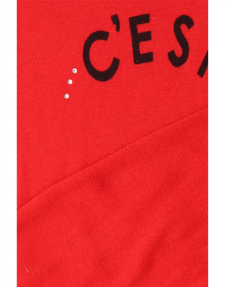 MARKS & SPENCER Ženski džemper s veznim izrezom UK 18 XL Crveni