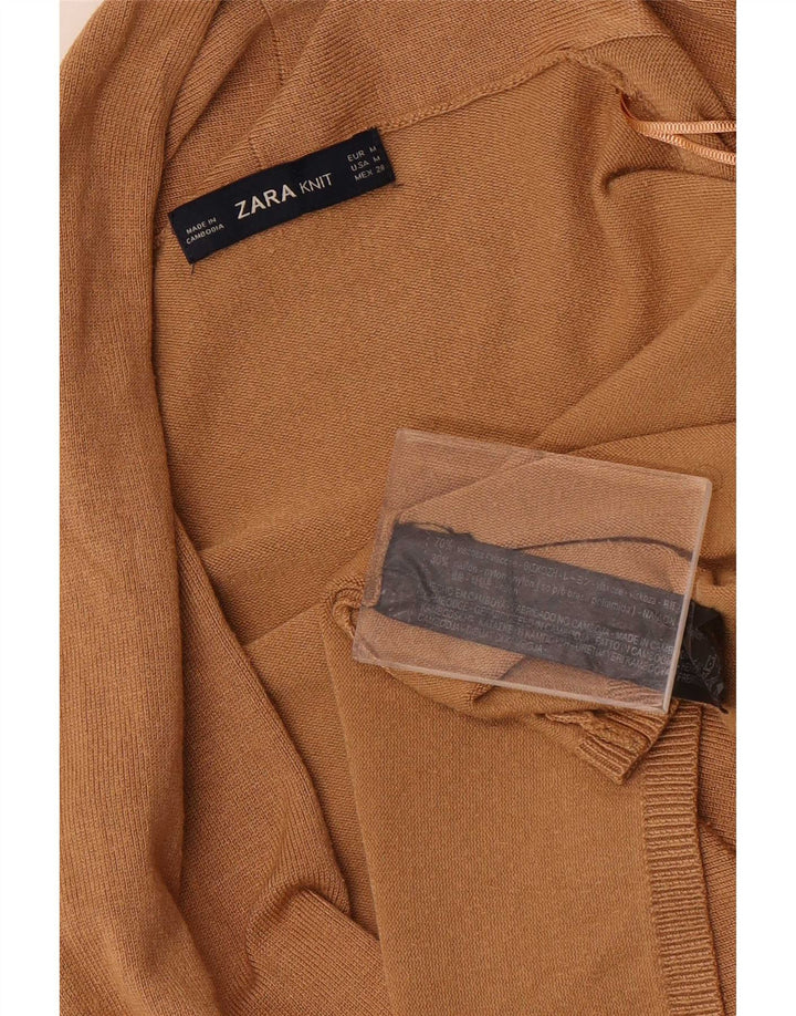 Zara ženski kardigan pulover UK 12 Srednje bež viskoza