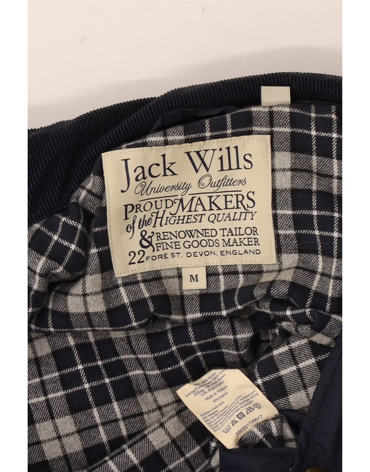 Jack Wills muška podstavljena jakna UK 38 srednje tamnoplavi najlon