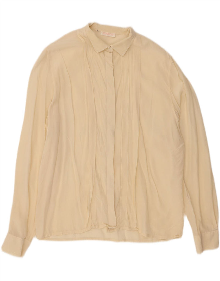 ICAM Womens Shirt Blouse IT 46 Large Beige Vintage Icam and Second-Hand Icam from Messina Hembry 