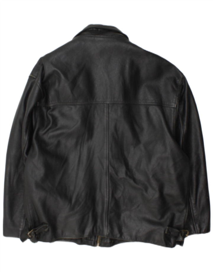Vintage muška kožna jakna UK 42 XL crna