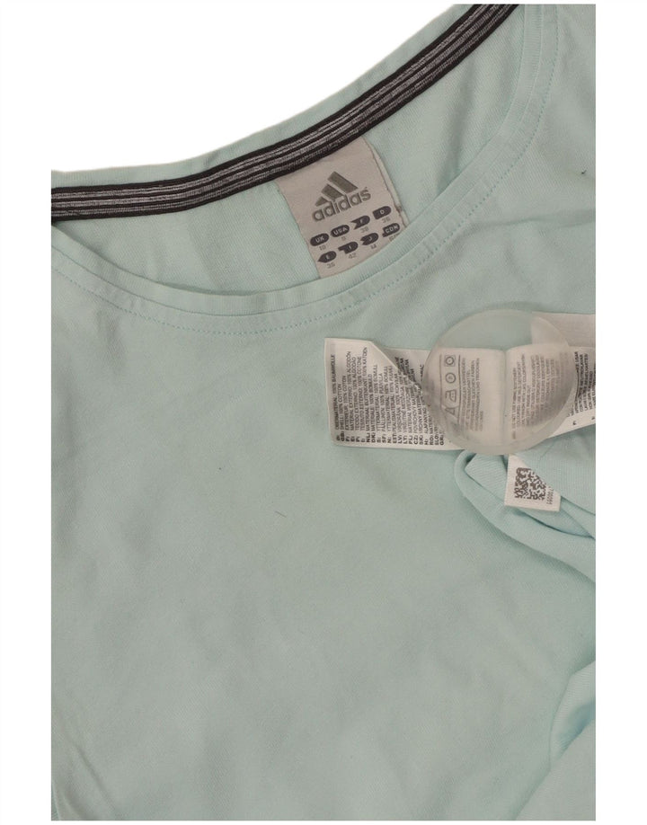 ADIDAS Ženska majica dugih rukava UK 10 Small Blue Cotton