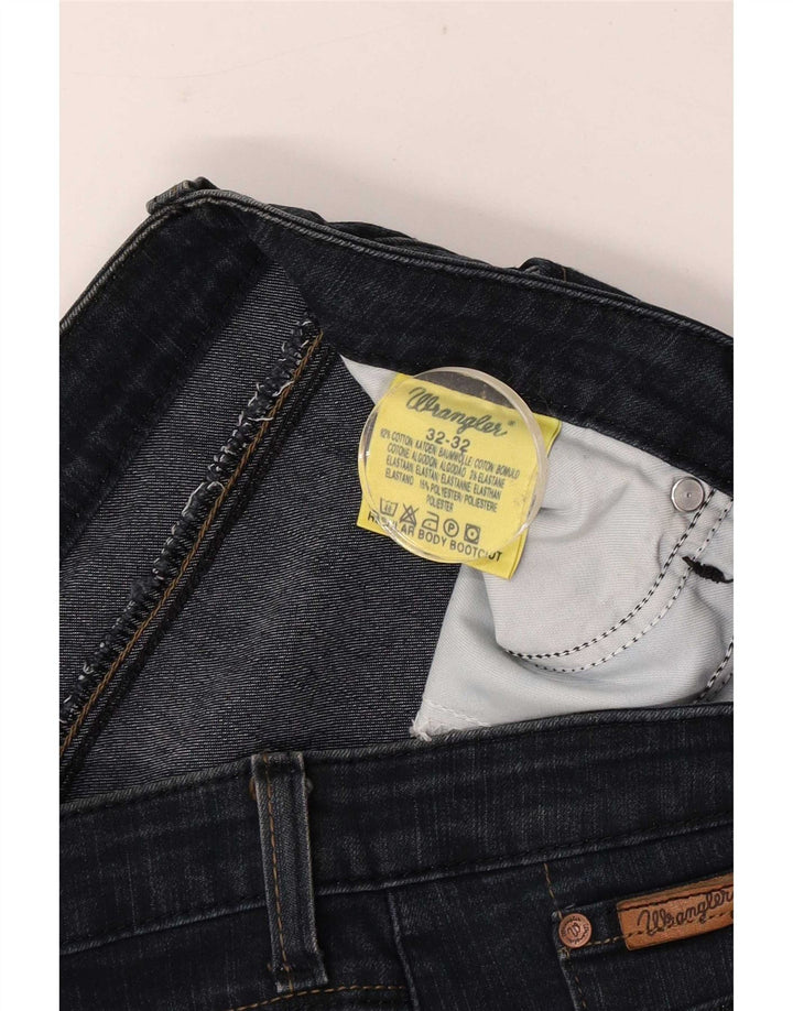 Ženske traperice Wrangler Bootcut W32 L32 tamnoplavi pamuk