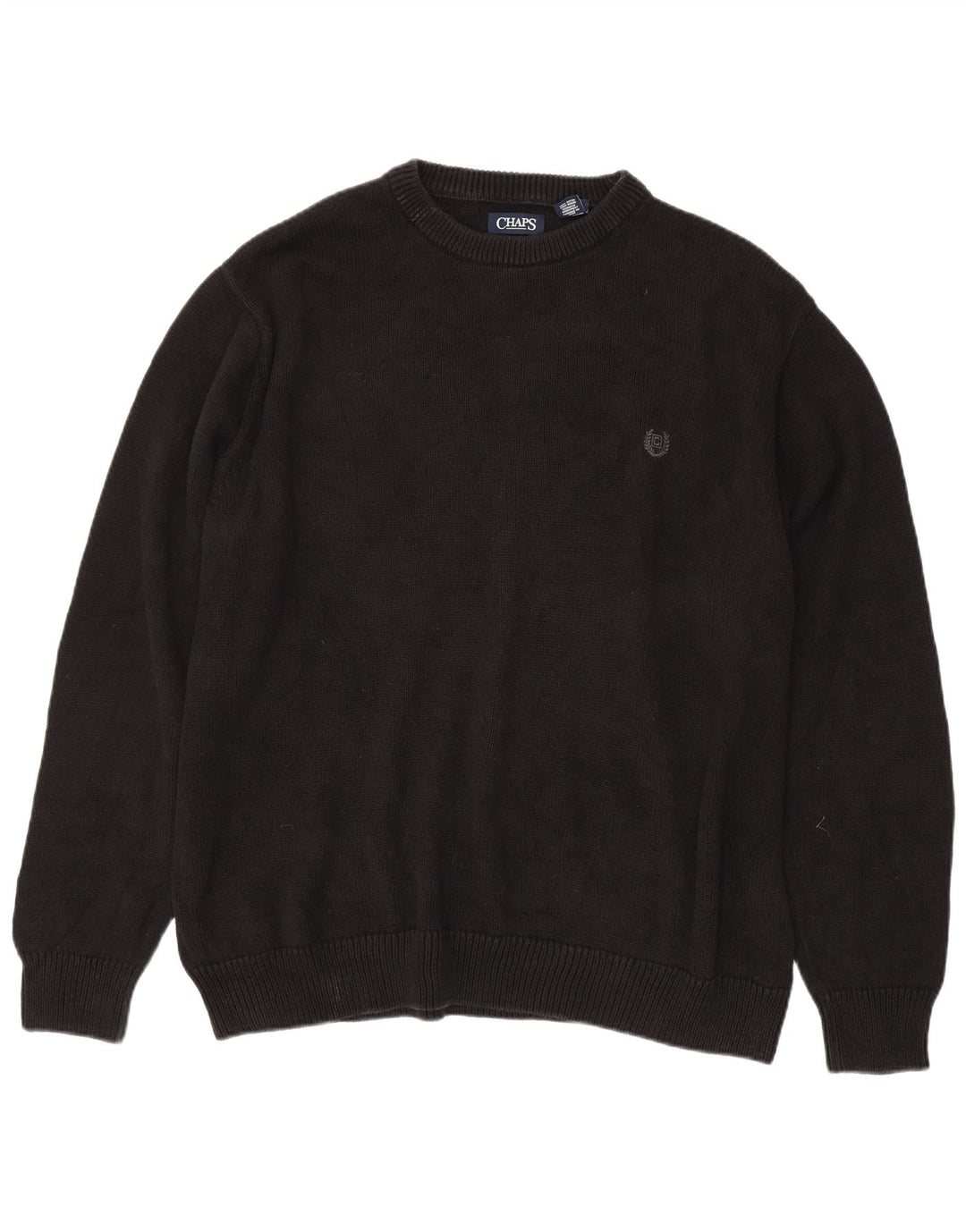 CHAPS Muški pulover s okruglim izrezom 3XL crni pamuk