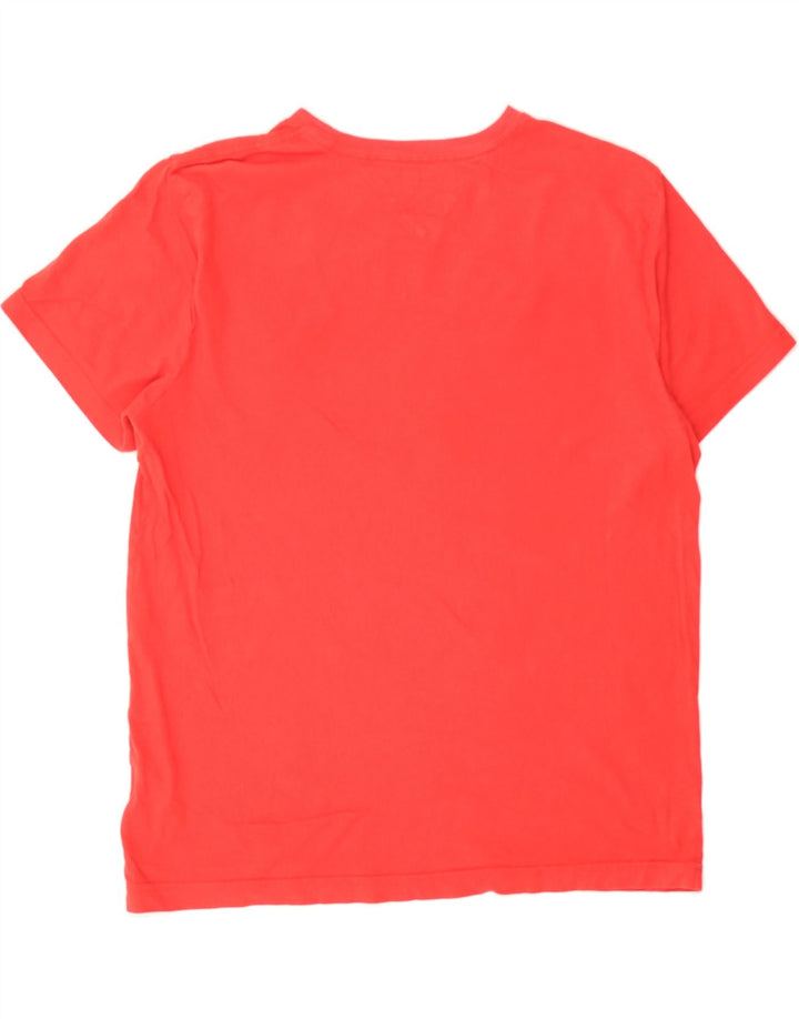 TOMMY HILFIGER Mens Graphic T-Shirt Top Medium Red Cotton Vintage Tommy Hilfiger and Second-Hand Tommy Hilfiger from Messina Hembry 