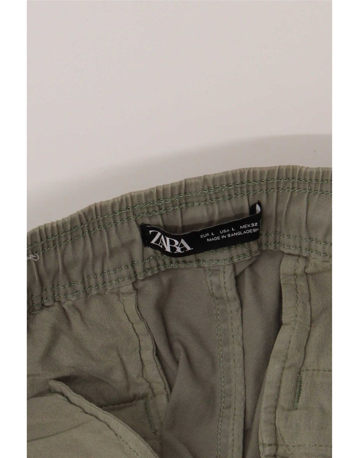 Zara muške chino kratke hlače Large W32 Kaki