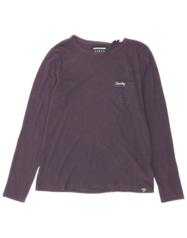 Superdry ženska majica dugih rukava UK 12 srednje tamnoplavi pamuk