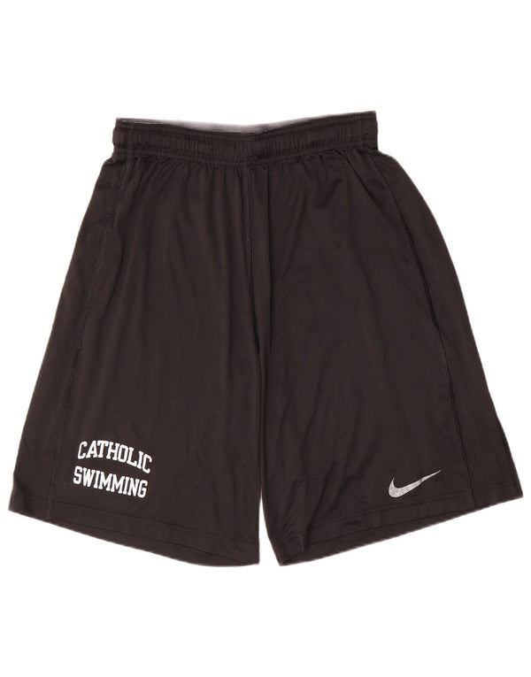 Nike muške Dri Fit grafičke sportske kratke hlače srednje crne boje od poliestera