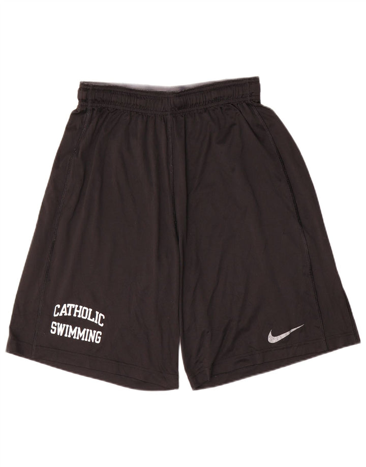 Nike muške Dri Fit grafičke sportske kratke hlače srednje crne boje od poliestera