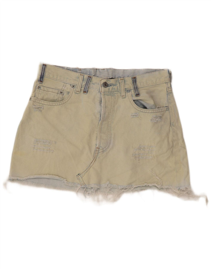 LEVI'S ženska mini traper suknja s oskudima W28 srednje plavi pamuk