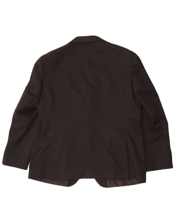 Marks & Spencer Mens 2 Button Blazer Jacket UK 46 XL Black Polyester