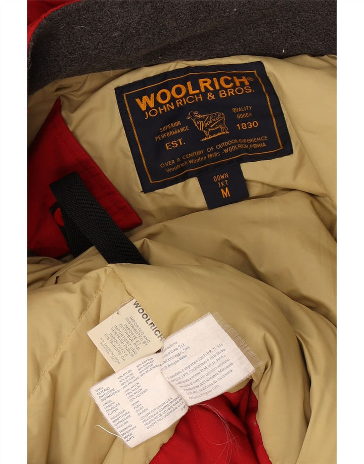 Woolrich ženska podstavljena jakna s kapuljačom UK 14 Srednje crveni najlon