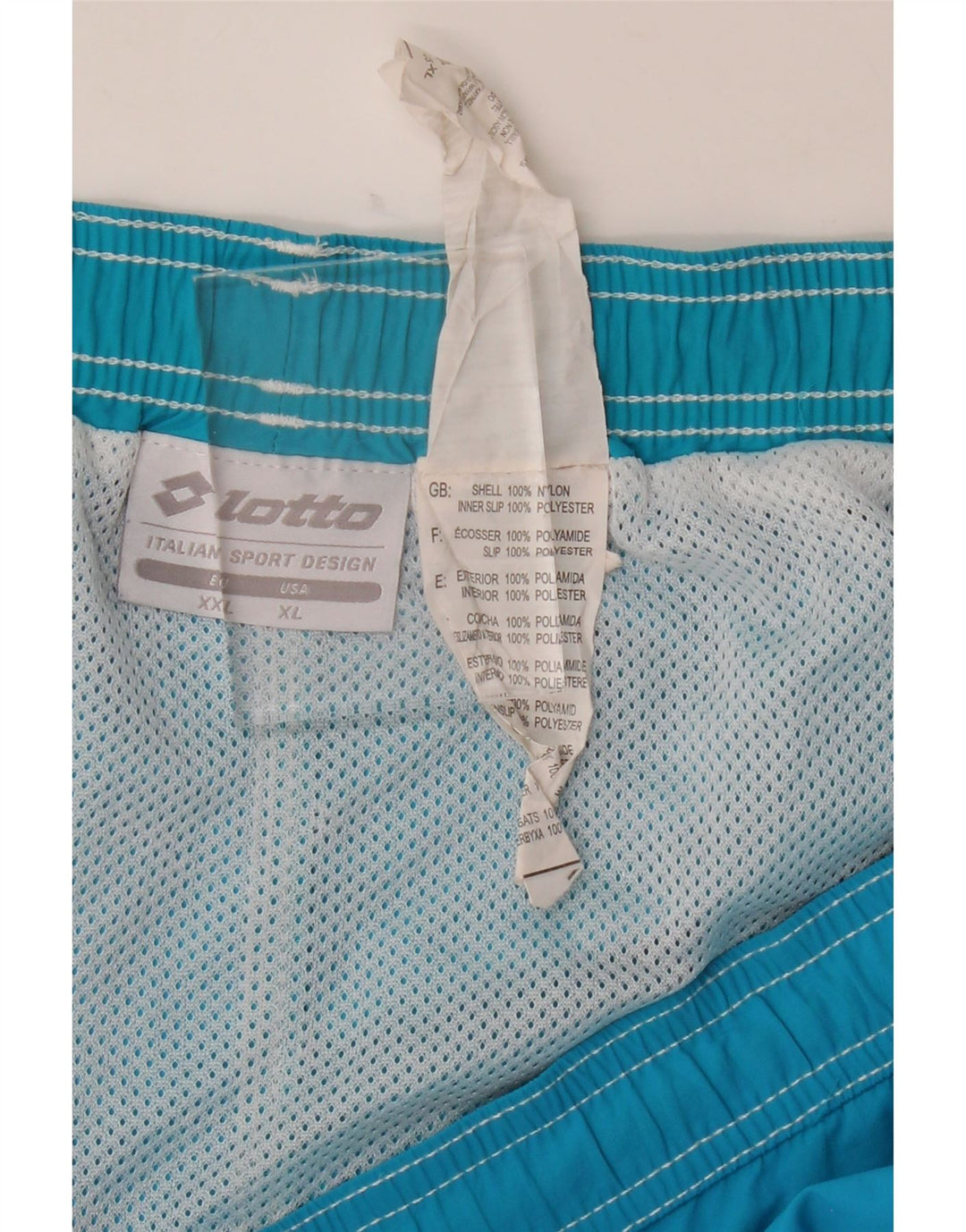 LOTTO Mens Swimming Shorts 2XL  Blue Nylon Vintage Lotto and Second-Hand Lotto from Messina Hembry 