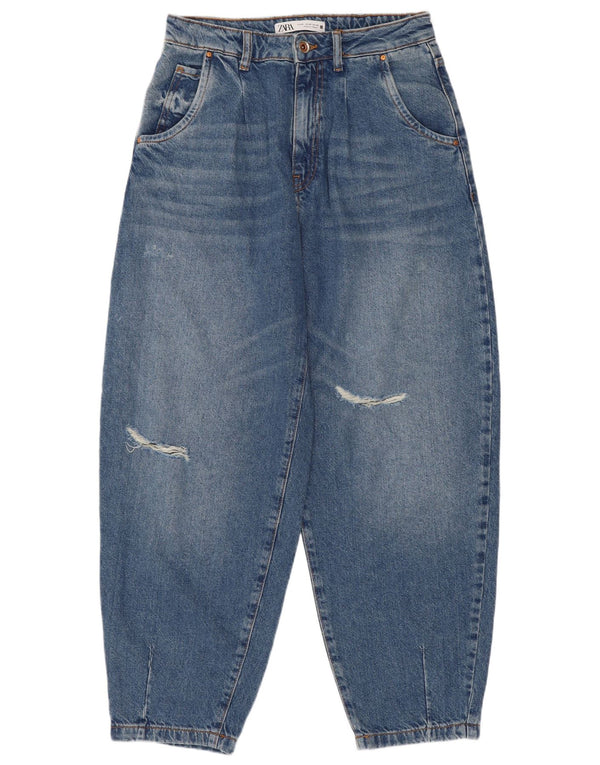 Zara ženske Balloon traperice visokog struka EU 36 XS W26 L26 Plave