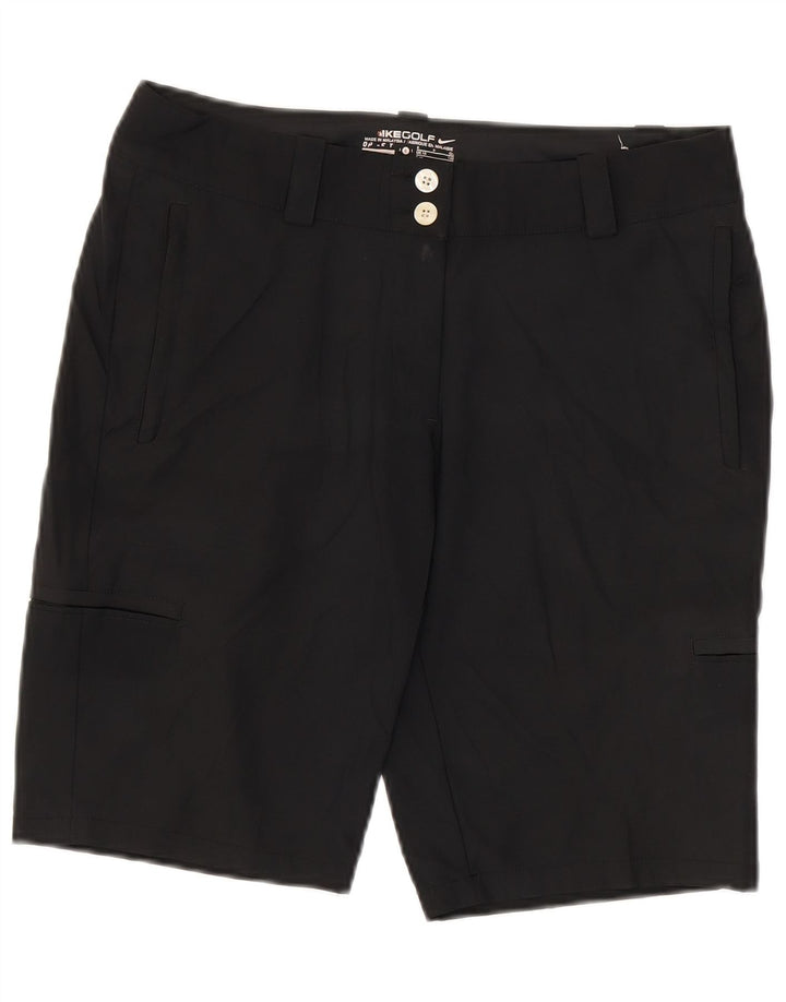 NIKE ženske golf kargo kratke hlače UK 10 male W30 crni poliester