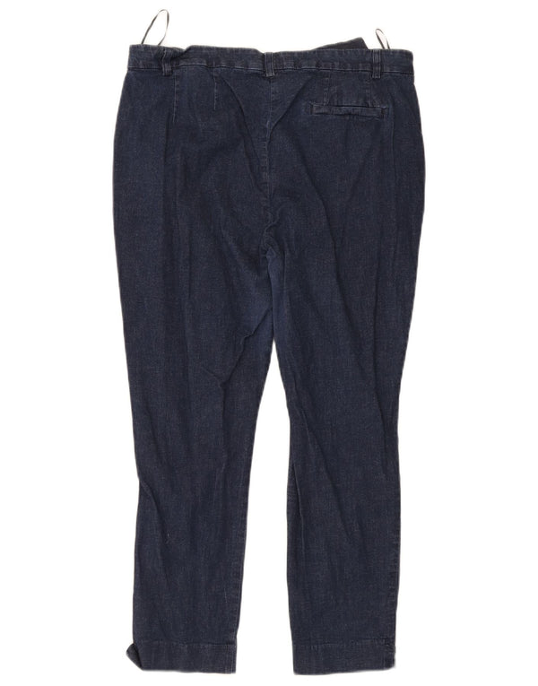 Marks & Spencer ženske hlače visokog struka UK 14 Large W32 L24 Mornarsko plava Bl