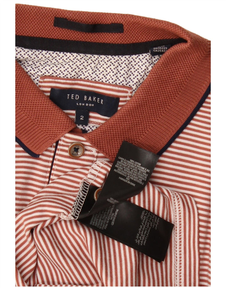 Muška polo majica Ted Baker veličina 2, pamuk na male smeđe pruge