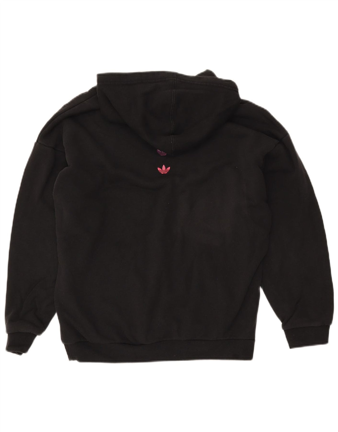 ADIDAS ženska majica s kapuljačom s kapuljačom s grafičkim motivima UK 12 Srednje crni pamuk