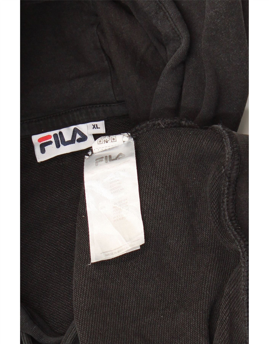 FILA Ženska prevelika majica s kapuljačom s kapuljačom UK 18 XL crni pamuk